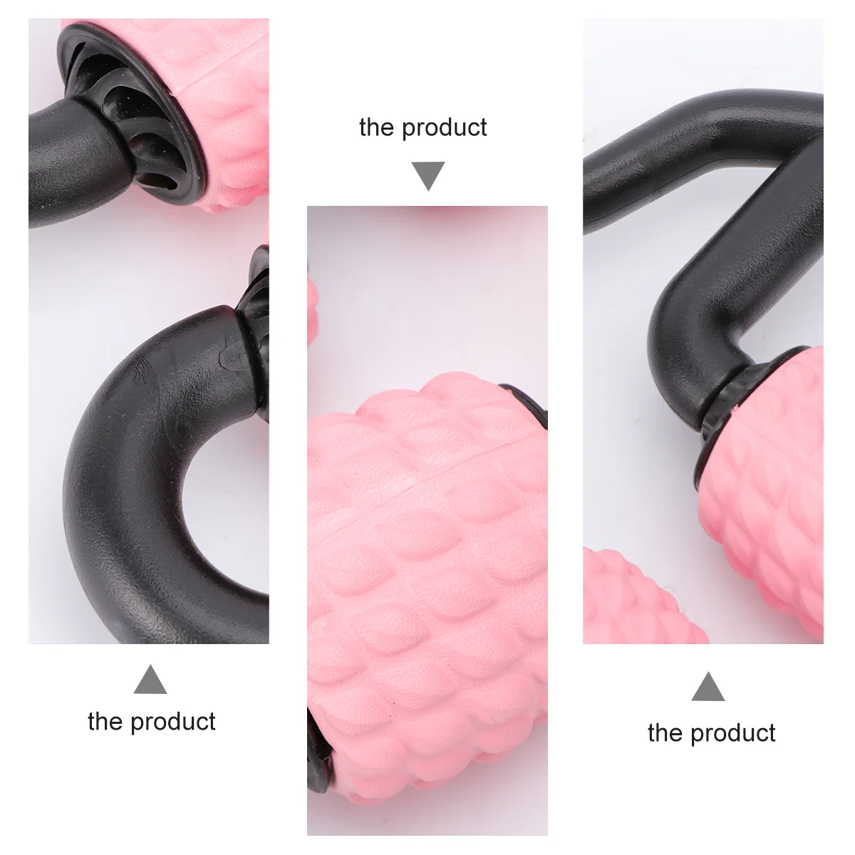 1PC Roller Massager Shaft Muscle Relaxer Multi-purpose Massage Rolling Stick Yoga Fitness Equipment for Man Woman Use (Pink)