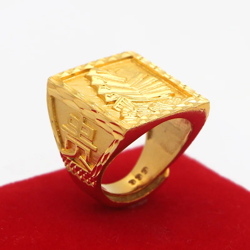 Domineering Smooth Sailing ring Ring for men 9999gold