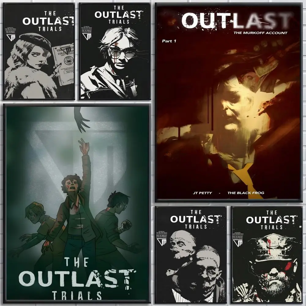GAME The Outlast T-Trials Poster Bedroom and living room posters, canvas paintings, wall art, home decoration