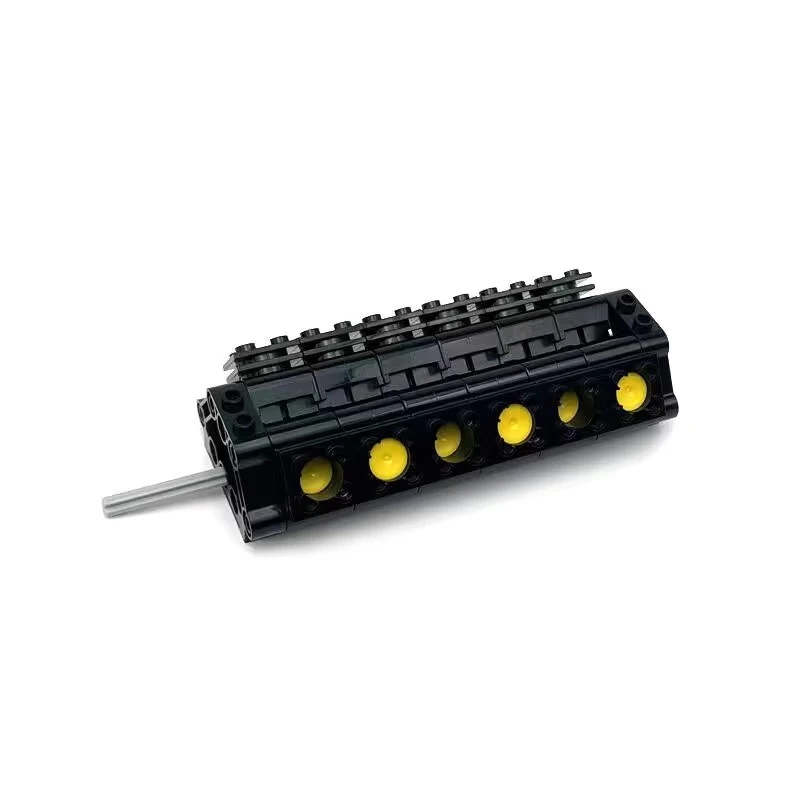 CaDA V12 Engine Model Building Blocks MOC Engine Dynamic Model Pneumatic Cylinder Kit DIY Toy for Christmas Gift 1251pcs