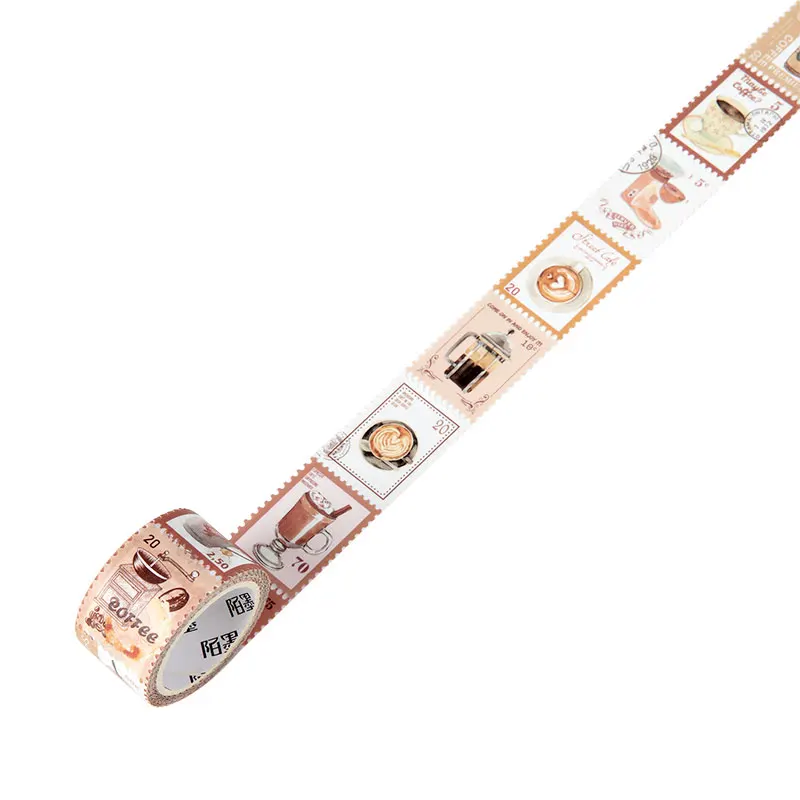 Vintage Post Office Series Washi Tape Retro stamps Coffee Decorative Adhesive Tape DIY Scrapbooking Sticker Label