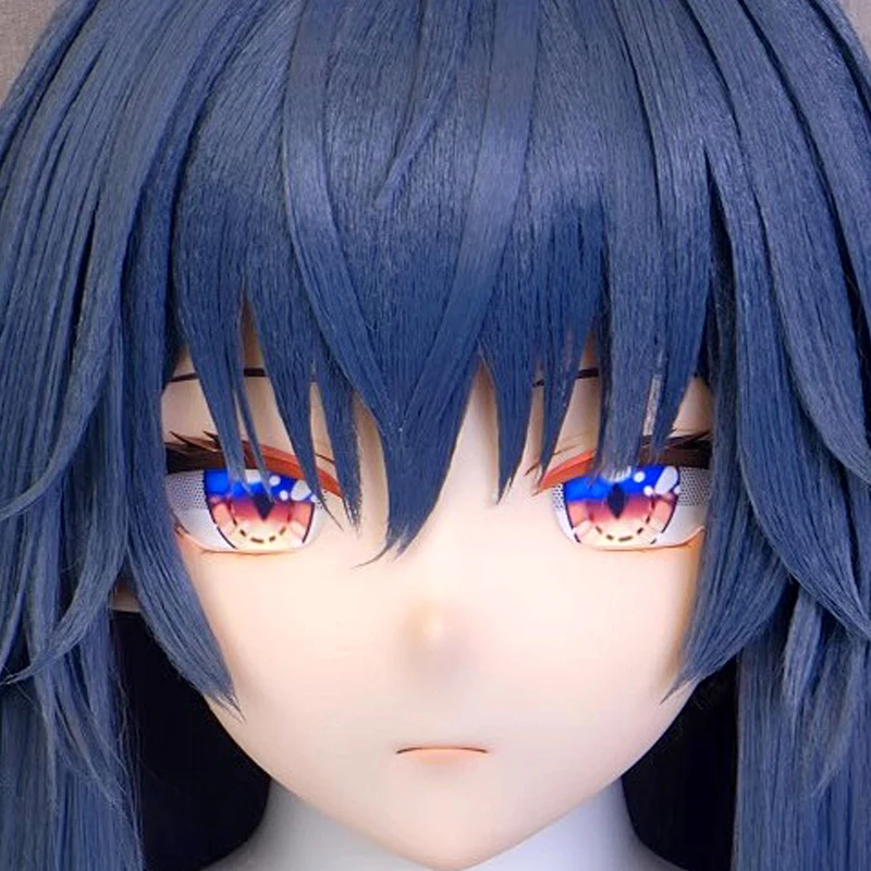 

(MEO0118) Customize Handmade Full Head Lockable Crossdress Male to Female Japanese Cartoon Anime Game Character Kigurumi Mask