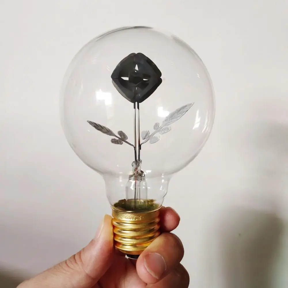 Small Rose Flame Light Bulb Heart Love Art Light Bulb Screw Holder Sunflower Creative Night Lamp Decoration