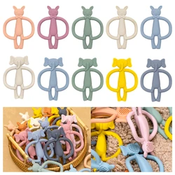 1PCS Silicone Teethers Baby Toy Cartoon Animals Shape Teether Toy BPA Free Silicone Teething Chewing Toy Infant Pacifier Toy