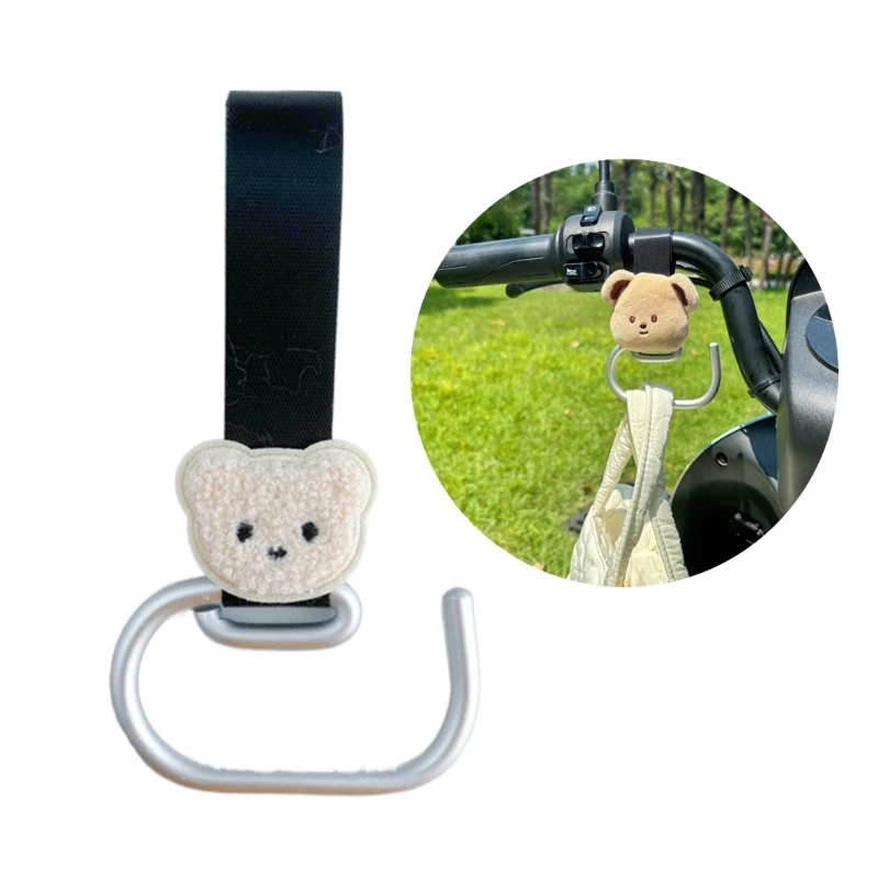 

Cartoon Plush Bear Pram Hooks Universal Adjustable Baby Stroller Hook Clips Kids Cart Pushchair Diaper Bag