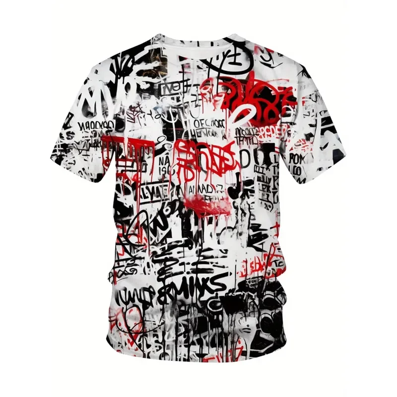 for Men Hip Hop Short Sleeve T Shirt Digital Print Vivid Visual Effects Comfortable Casual Knitted Fabric Tee Top 2026