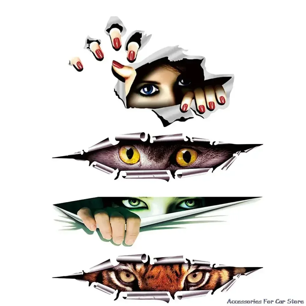 

Car Auto 3D Creative Sticker Modified Decal Eyes Peeking Monster Waterproof Stickers for Home Motorcycle Anti Scratch Decals