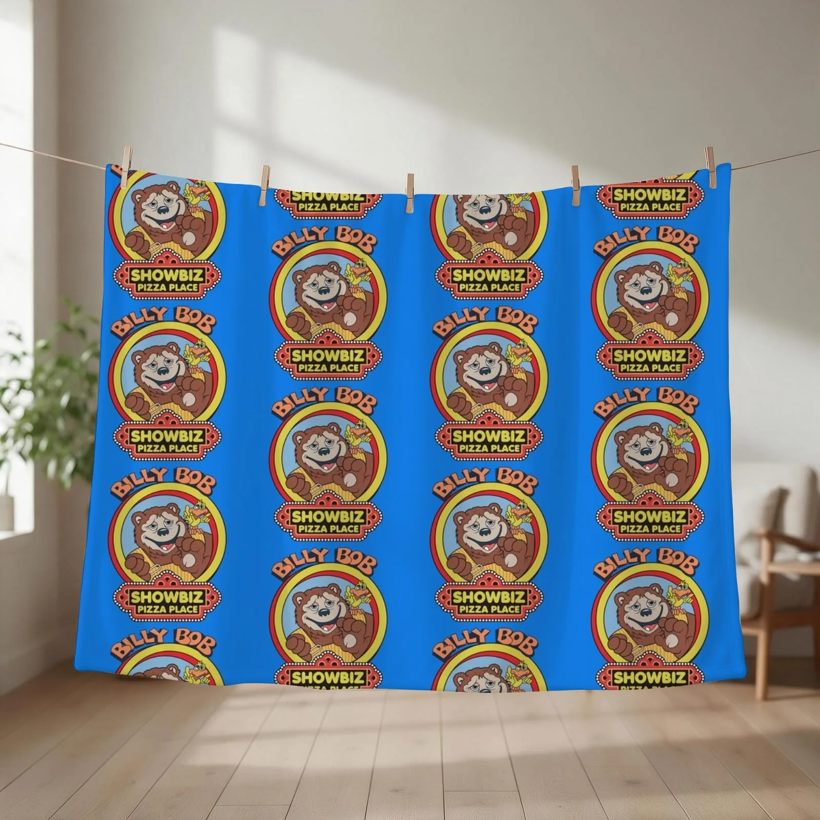 Showbiz Pizza Billy Bob Throw Blanket for sofa Decorative Throw Baby Plaid Blankets