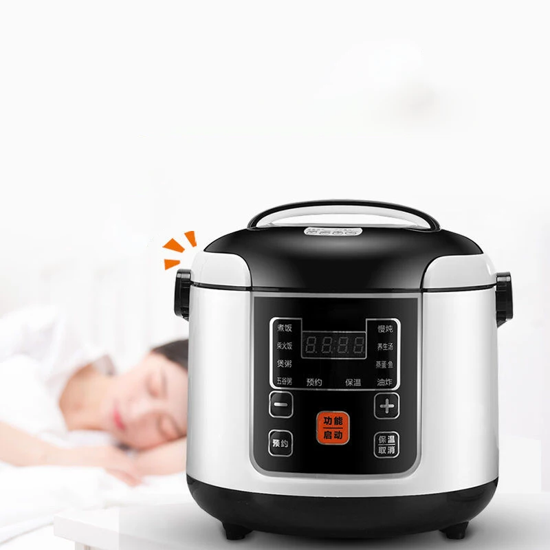 12V 24V Mini Rice Cooker Car Truck Soup Porridge Cooking Machine Food Steamer Heat Lunch Box Meal Heater Warmer English Menu 2L