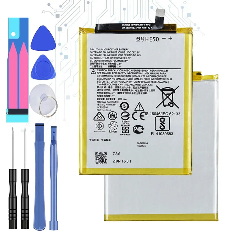 HE50 HE 50 Battery For Motorola Moto E4 Plus E4plus E5 PLUS XT1770 XT1771 XT1775 XT1774 XT1776 Phone Batteria + Free Tools