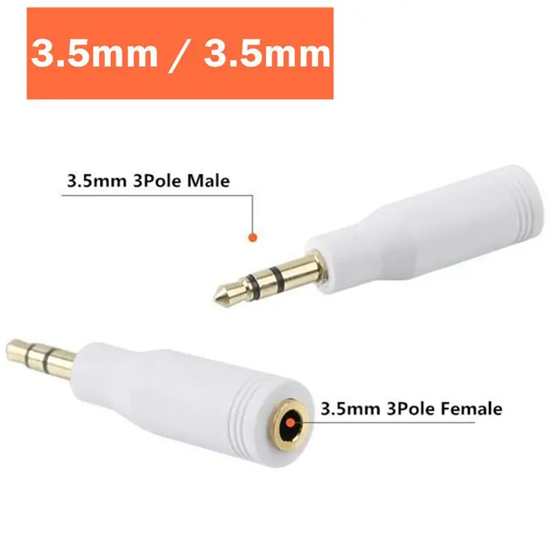 DC3.5mm/2.5mm 3-Pole/4-Pole Male Female Audio Adapter 2.5mm to 3.5mm Mobile Computer Tablet Adapter