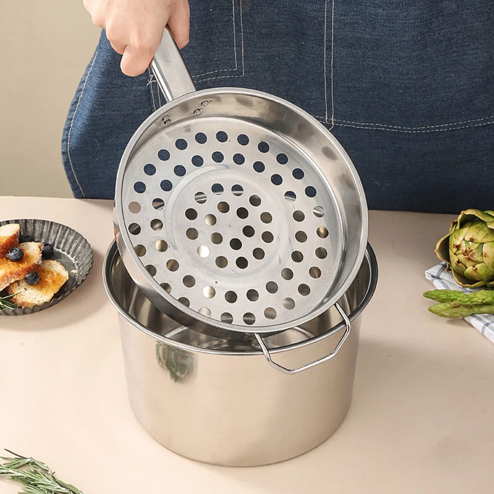 

Cool Shrimp Making Tool Large Hole Filter Spoon 0 8CM Stainless Steel Strainer Handheld Mesh Ladle Hot Pot Cooking Fryer