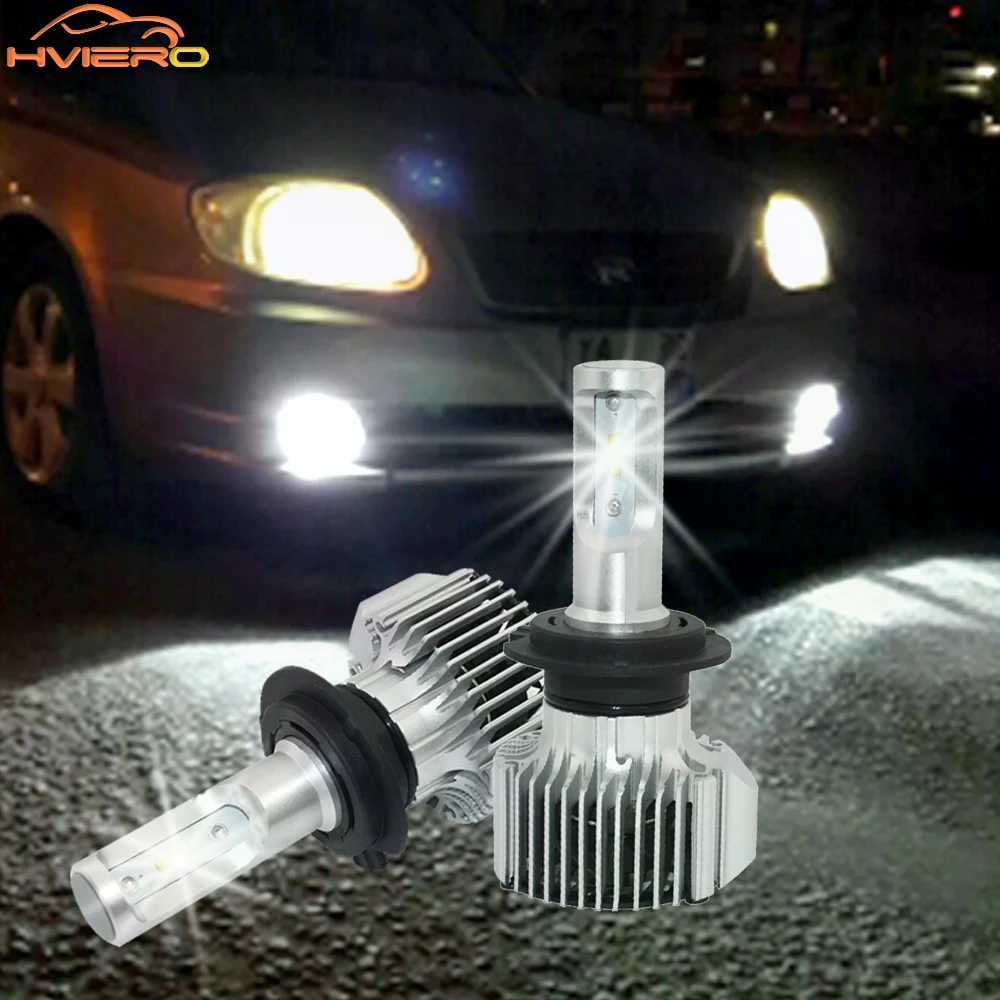 

2X Car Headlight V1 H1 COB LED Headlights Fog Car Led 72W 8000LM High Low Beam Bulb Auto Mobile Lamp 6500K DC 12V White Bulb