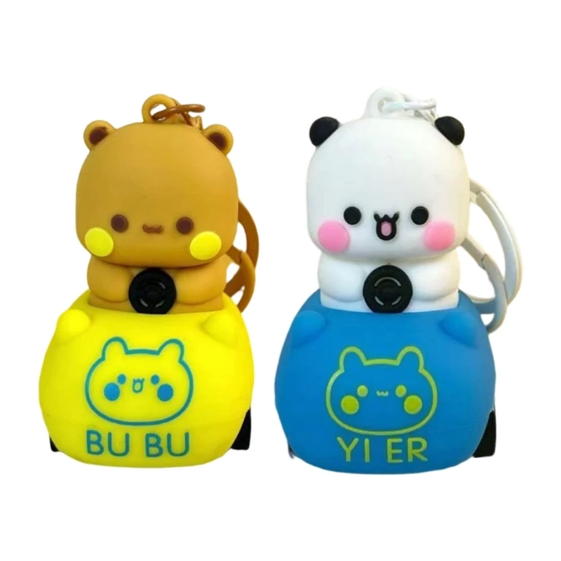 Cartoon Panda Keychain Pendant For Cars Motorcycles Backpacks And Gym Bags