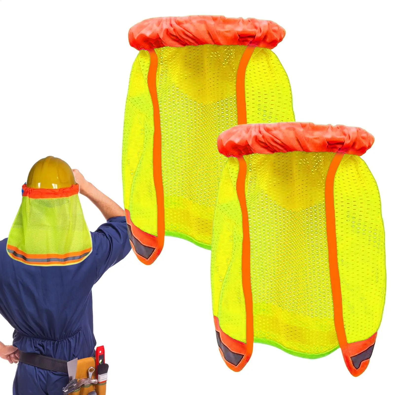 

Каска Солнцезащитный козырек 2-х предметная каска Солнцезащитный козырек с полными полями Регулируемый чехол на шею Высокая видимость Аксессуары для шлема для