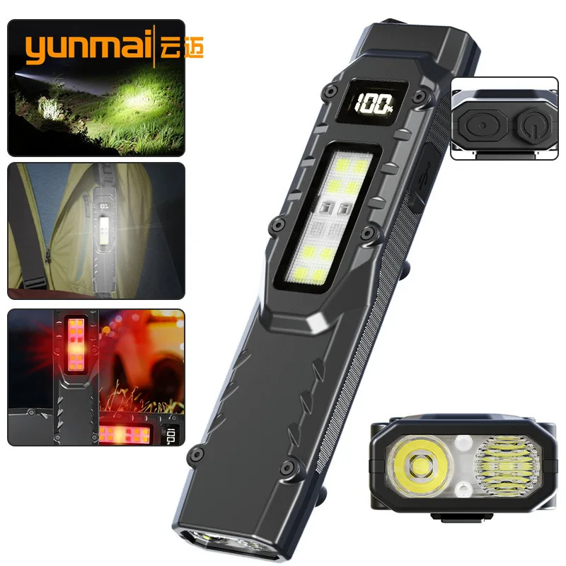 

Ultra-Thin Super Bright LED Flashlight - Portable Handheld Dual Switch Waterproof Rechargeable for Outdoor Emergency