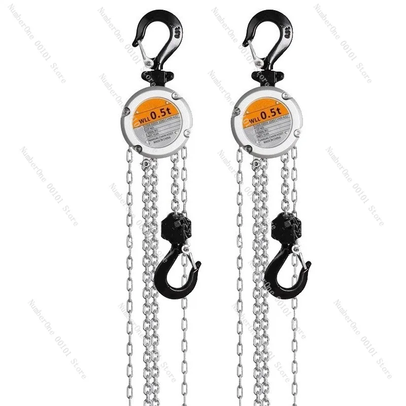 Mini Chain Hoist, Aluminum Alloy Hand Chain, 0.25/0.5/1 Ton, 3-meter Small Manual Hoist