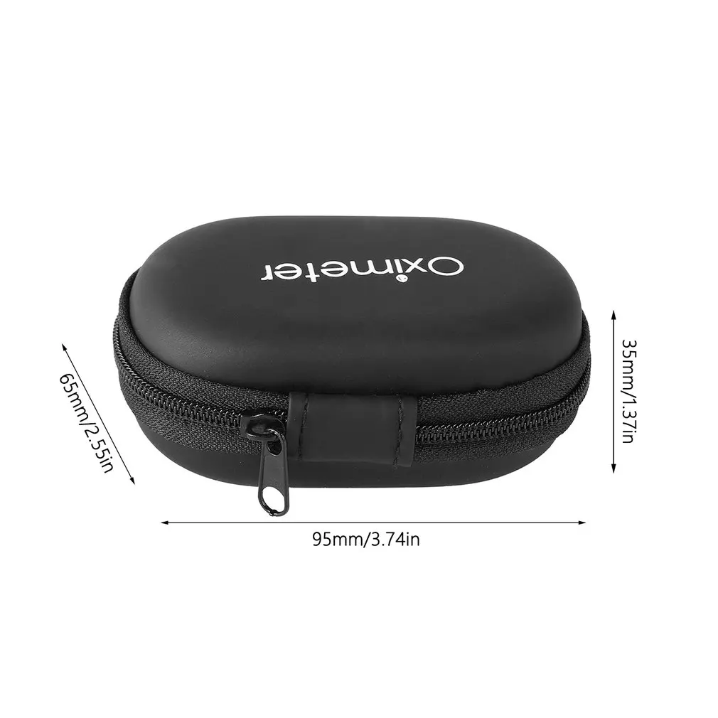 For Finger Pulse Oximeter Case Waterproof Hard Multipurpose Portable EVA Box Storage Bag Zipper Pouch Cover Hard Bracket