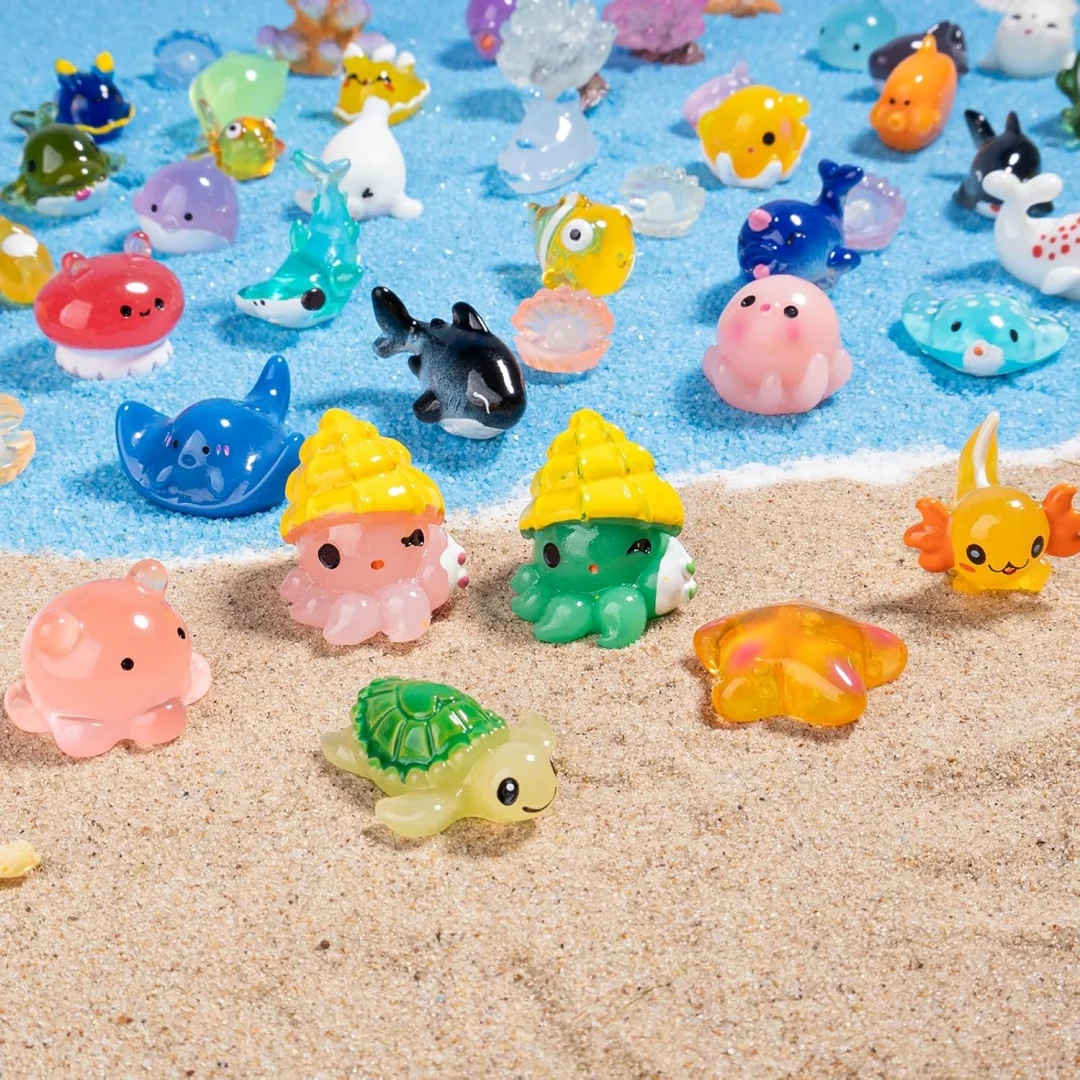 Aquarium Marine World - Mini Ocean Animals Resin Figurines Underwater