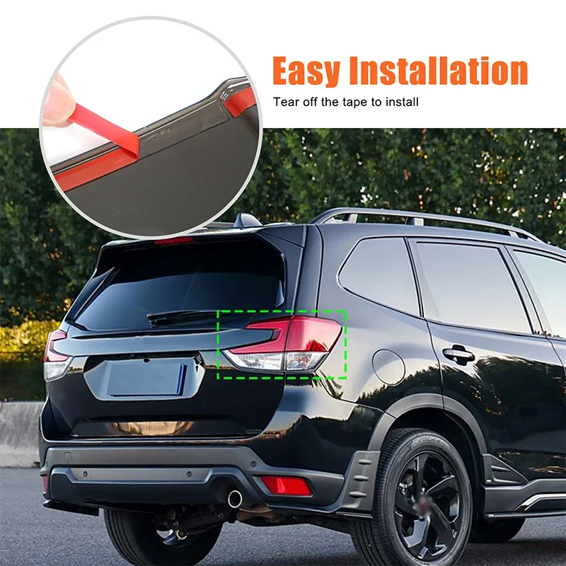 4Pcs ABS Black For Subaru Forester 2019-2024 Car Tail Light Cover Indicator Reversing Light Cover Car Protection Accessories