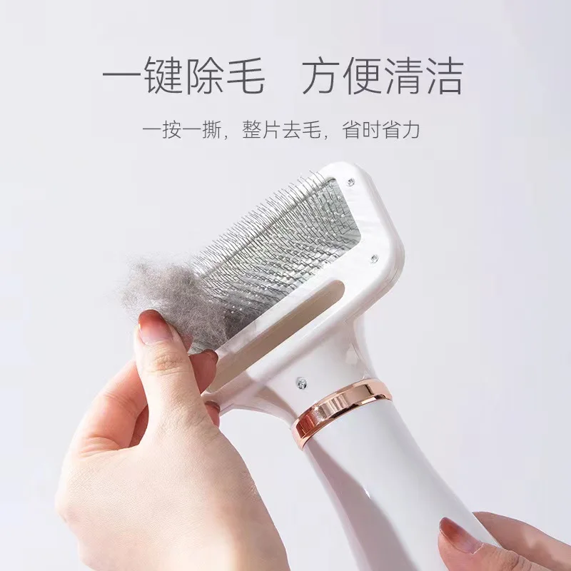 Pet Hair Dryer 2-in-1 Cat and Dog Hair Dryer Electric Cleaning and Beauty Pet Comb Hot Air Comb