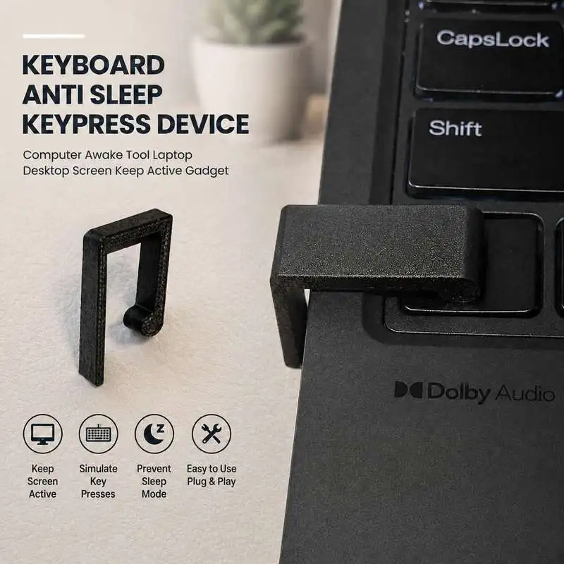 Keyboard Anti Sleep Keypress Device Computer Awake Tool Laptop Desktop Screen Keep Active Gadget