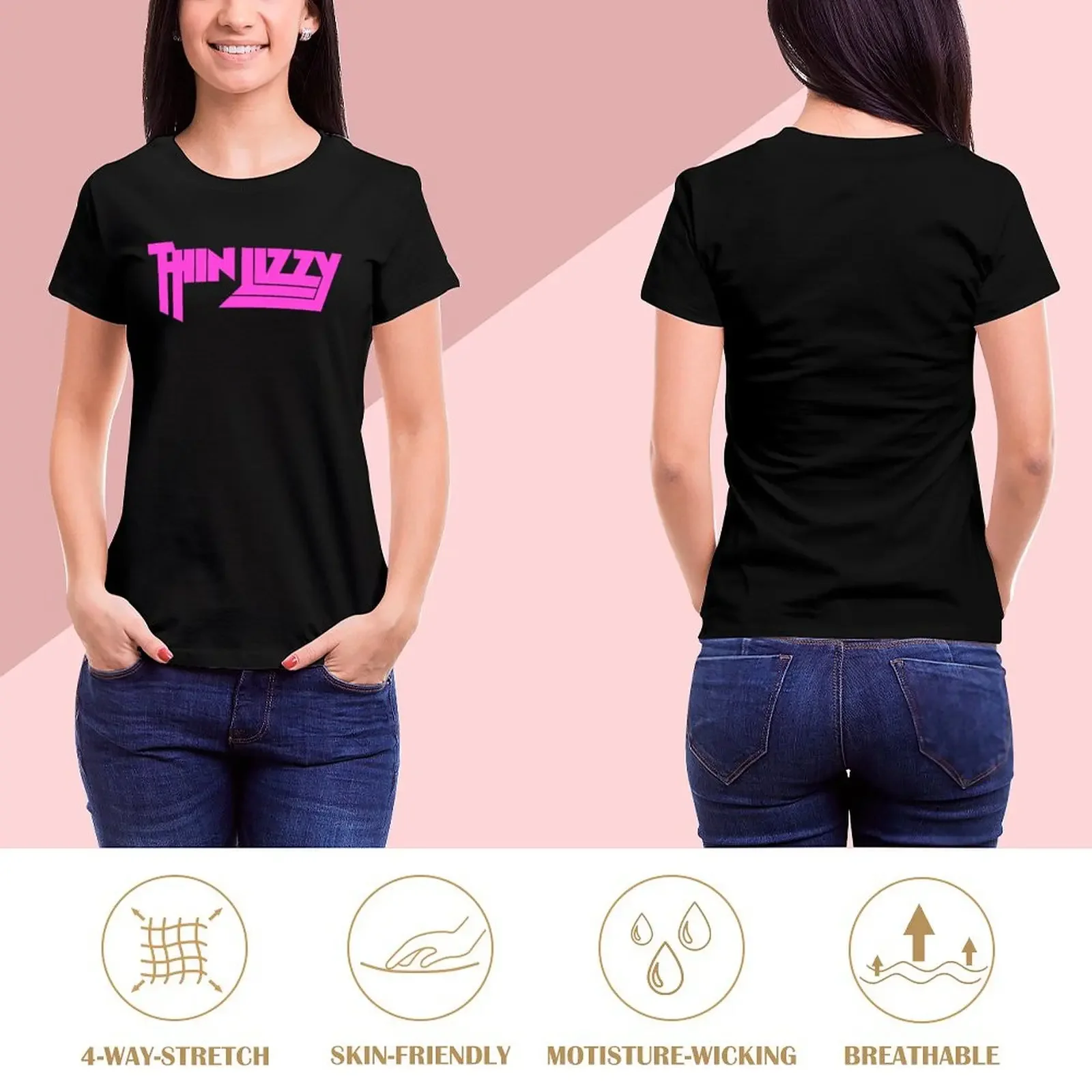 Thin Lizzy T-Shirt customs design your own plus sizes summer blouses woman 2024