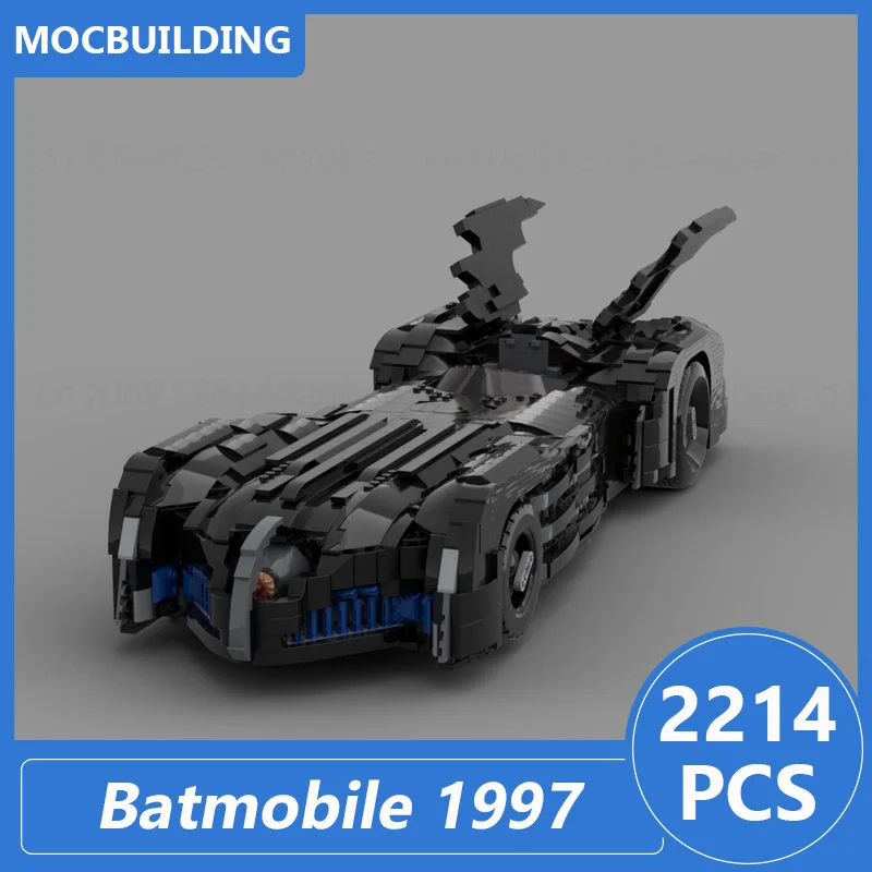 Black Batmobile 1997 Model Moc Building Blocks Diy Assemble Bricks Educational Creative Collect Display Toys Xmas Gifts 2214PCS