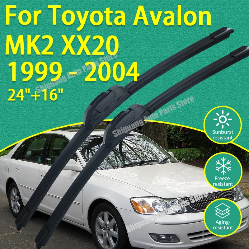 

Front Silicone Coating Wipers for Toyota Avalon MK2 XX20 1999 - 2004 Car Wiper Windshield Windscreen Blades Accessories 2000