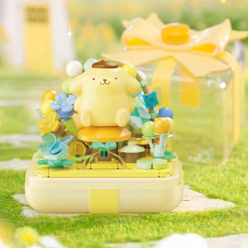 Sanrio Bausteine Star Wish Fingertip Serie Hello Kitty Kuromi My Melody Zusammengebautes Modell Ornamente Kinderspielzeug Geschenke