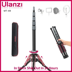 Ulanzi MT-49 1.9M En Fibre De Carbone Support D'éclairage Portable Trépied Photographie Lumière Stand pour Lumière LED Flash Softbox Voyage Monopode