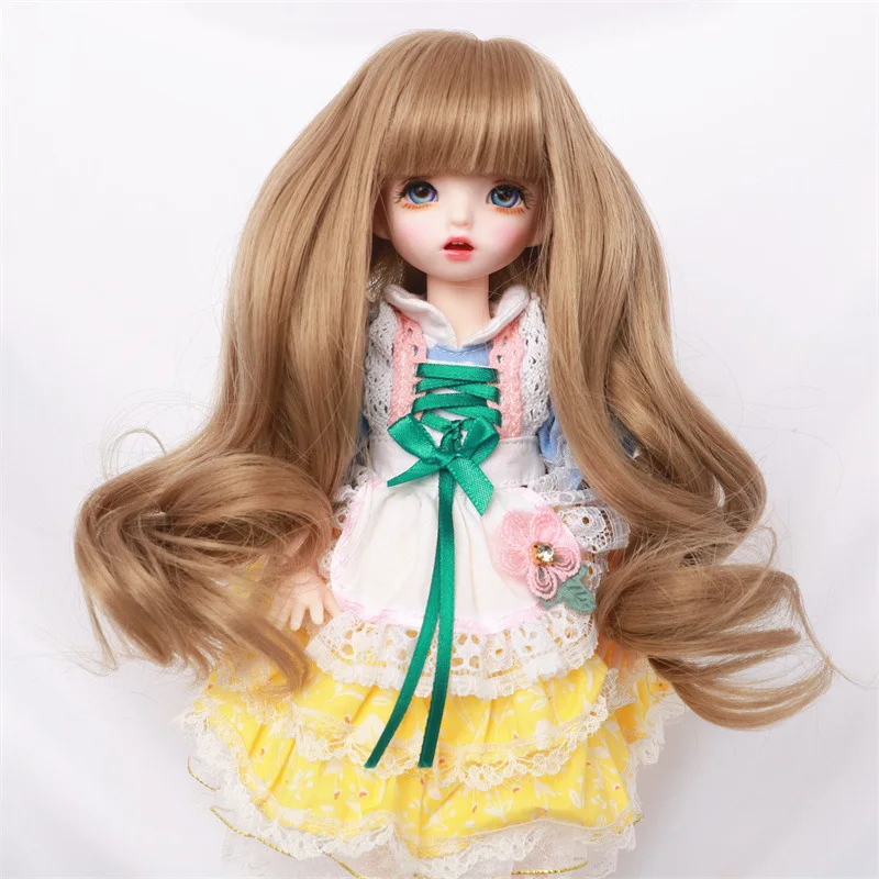 

BJD Wig Doll Imitation Mohair 6 Points SD Doll Long Curly Hair High Temperature Silk Anime Wig