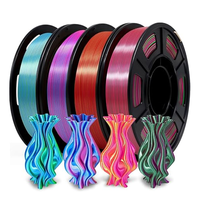 EasyThreed 3D Printer Filament Dual Color PLA 1kg Filamento Silk PLA 1.75mm 3D Printing Materials Plasctic Filament 250gx4 Pack