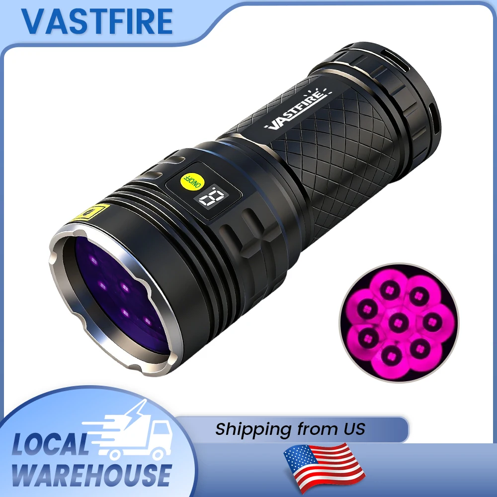 

High Power 50W UV Flashlight Blacklight Cat Dog Urine Stain Tinea Ore Money Scorpion Marker Powerful Rechargeable UV Torch lamp