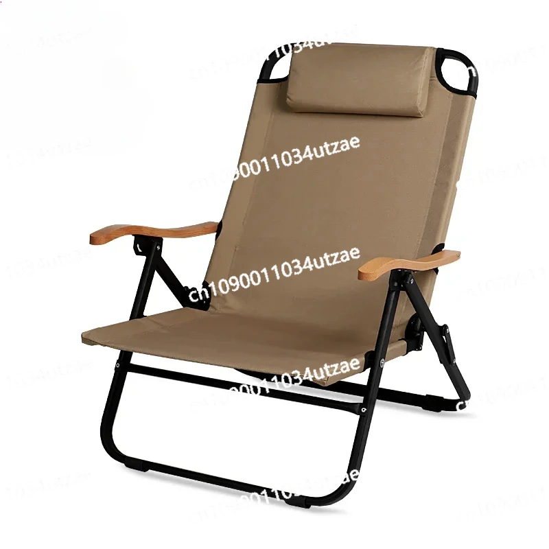 Outdoor Folding Chair Four-Gear Adjustable Comfortable Recliner Camping Beach Chair