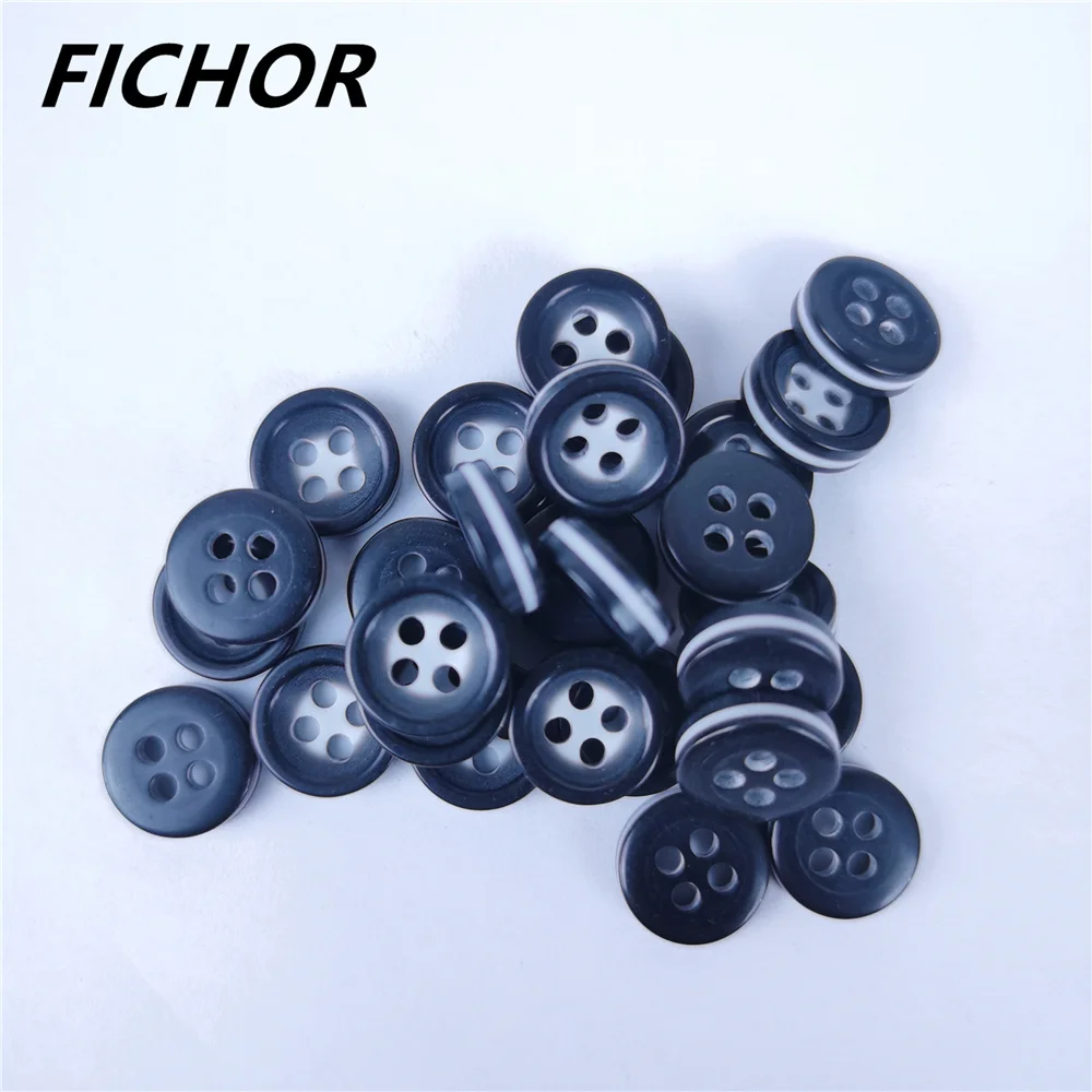 30/50pcs 10mm 4 Holes White Black Buttons Handmade Decorative Button for Apparel DIY Sewing Accessories Plastic Buttons