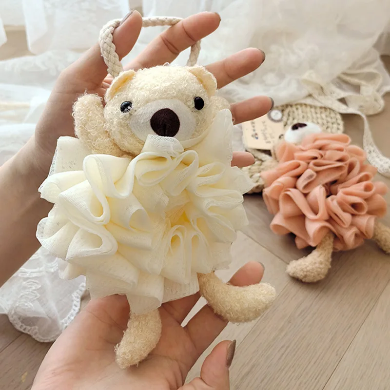 

Bear Handmade Bath Flower, Cute Rabbit Bubble Net, Durable Home Bath Ball, Not Easy To Scatter