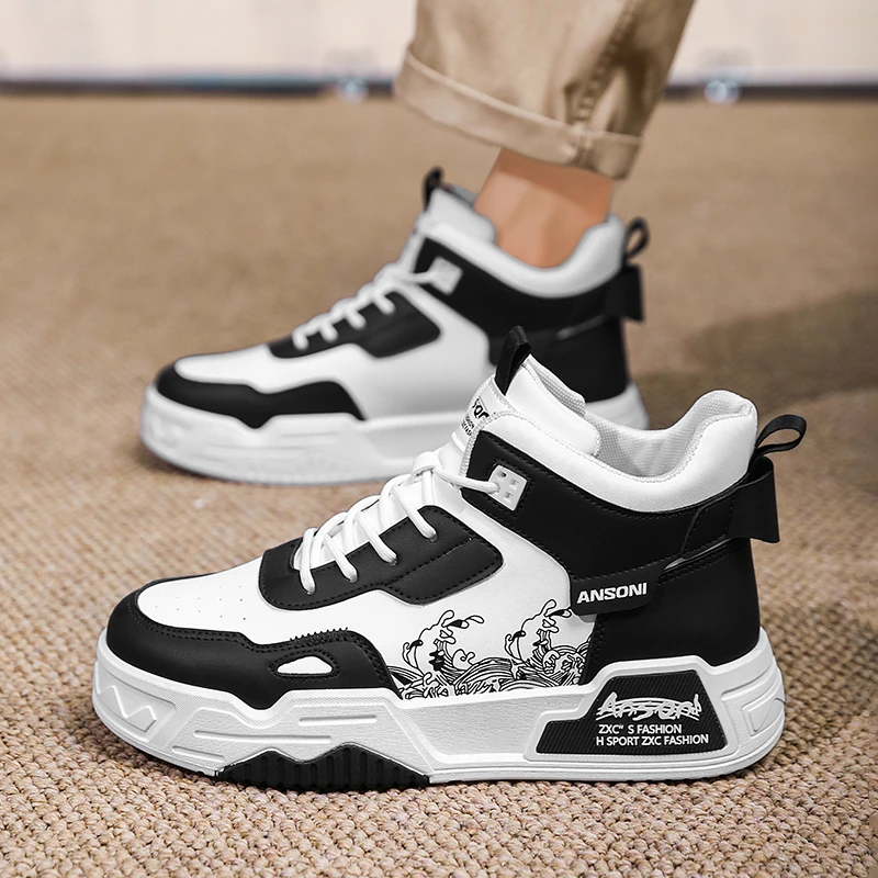 أحذية رجالية جديدة للفصول الأربعة أحذية غير رسمية عالية الجودة أحذية غير رسمية في الهواء الطلق مضادة للانزلاق لزيادة الارتفاع أحذية عمل مقاومة للاهتراء #3