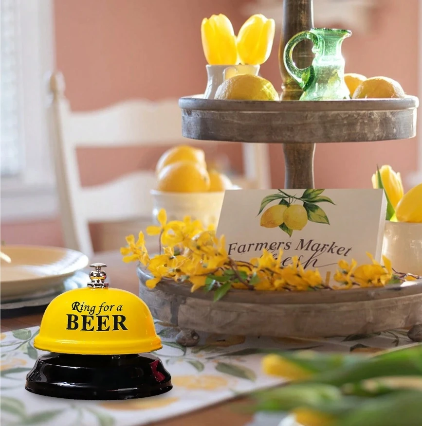 قطعة واحدة من جرس الخدمة المعدني المحمول، مناسب للمطاعم ومناطق الاستقبال في الفنادق وتدريب الحيوانات الأليفة والألعاب والمعلمين والحانات #4