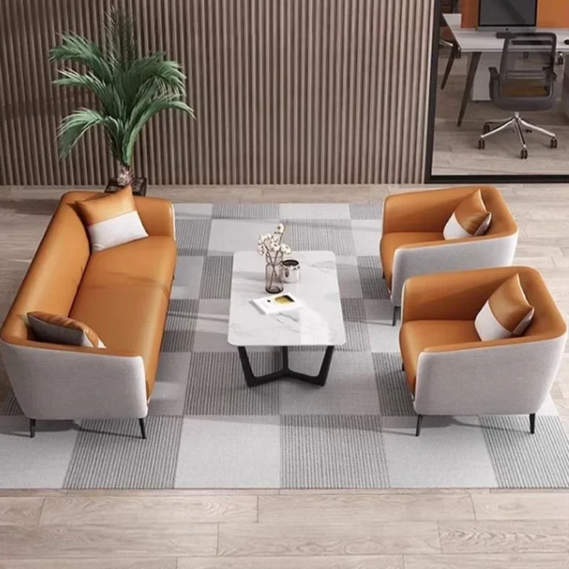

Офисные диваны с откидной спинкой, секционные ленивые кожаные скандинавские модульные офисные диваны с европейским акцентом, бюро для сна