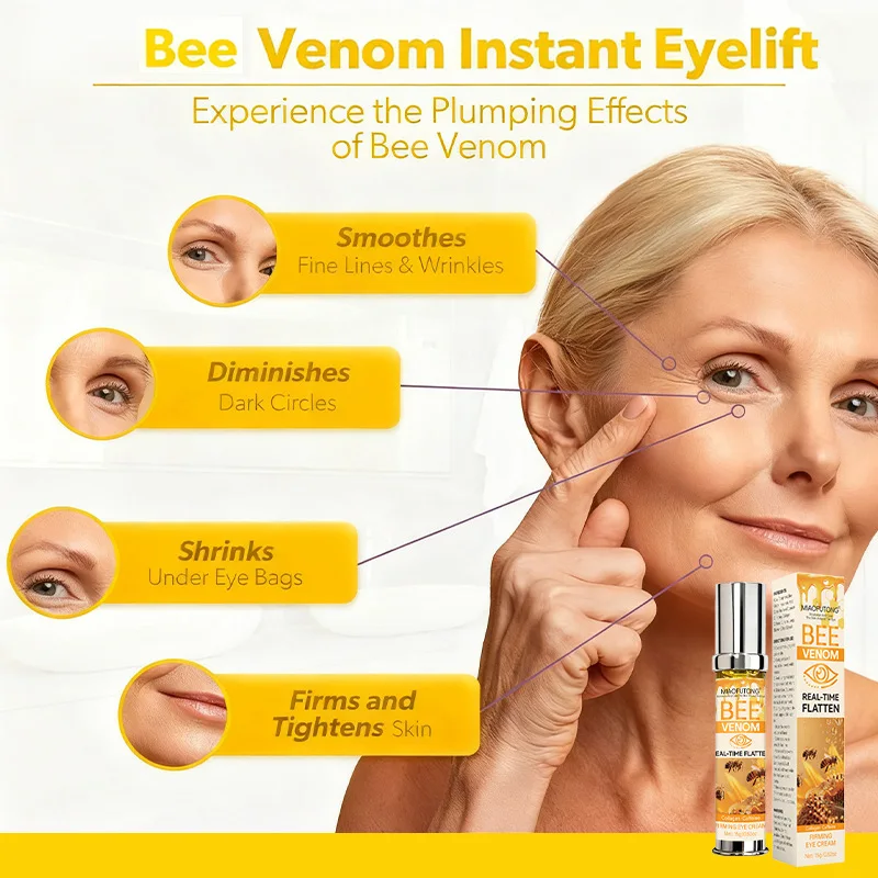 

Крем для глаз с пчелиным ядом и витамином С - уменьшение морщин, устранение темных кругов, лифтинг-эффект, 25 мл, клинический класс