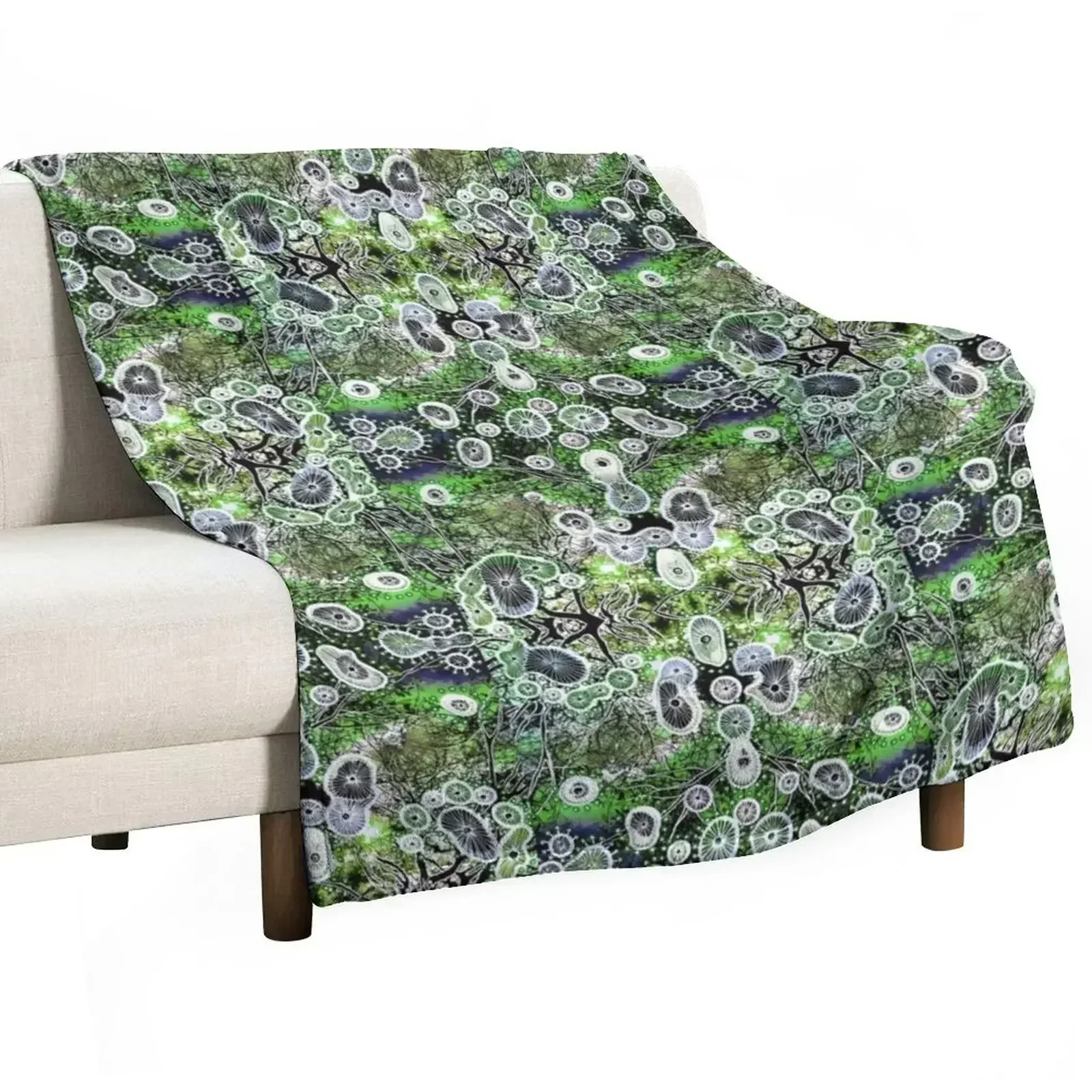 New View of a Moonlit Spring Throw Blanket Decorative Sofas For Baby Bed Fashionable Plaid Plush Nap Blankets