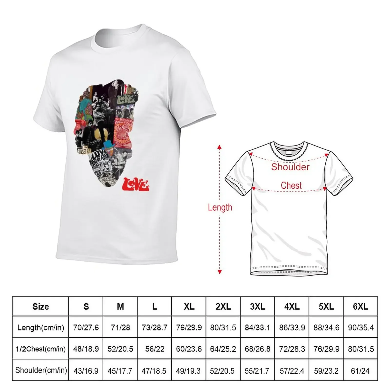 Love Forever Changes Collage T-Shirt plus size tops korean fashion oversized cute clothes t shirt men