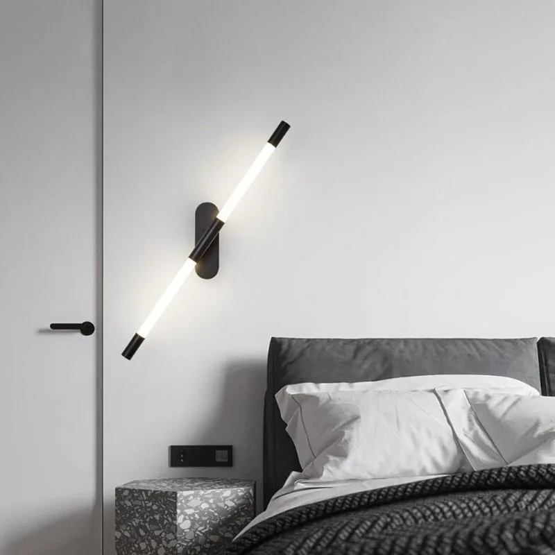 Imagem -03 - Led Bedside Wall Sconce Lâmpada para Sala de Estar Quarto Escada Modern Art Luzes de Parede Interior Luminária Noite Lâmpadas Home Decor