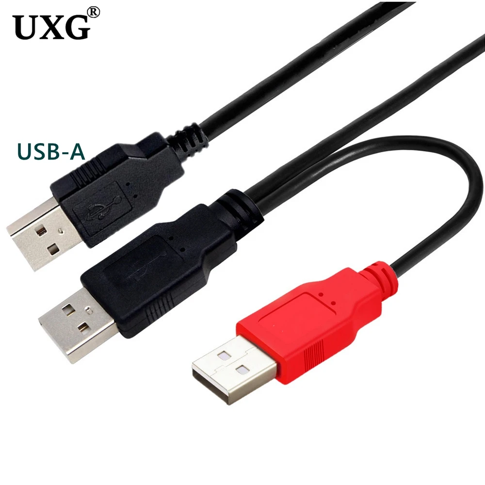 For Mobile Hard Disk Printer Y Type Data Cord Double Head USB-B USB 2.0 Micro Mini 5pin Type-c External USB Power Supply Cable