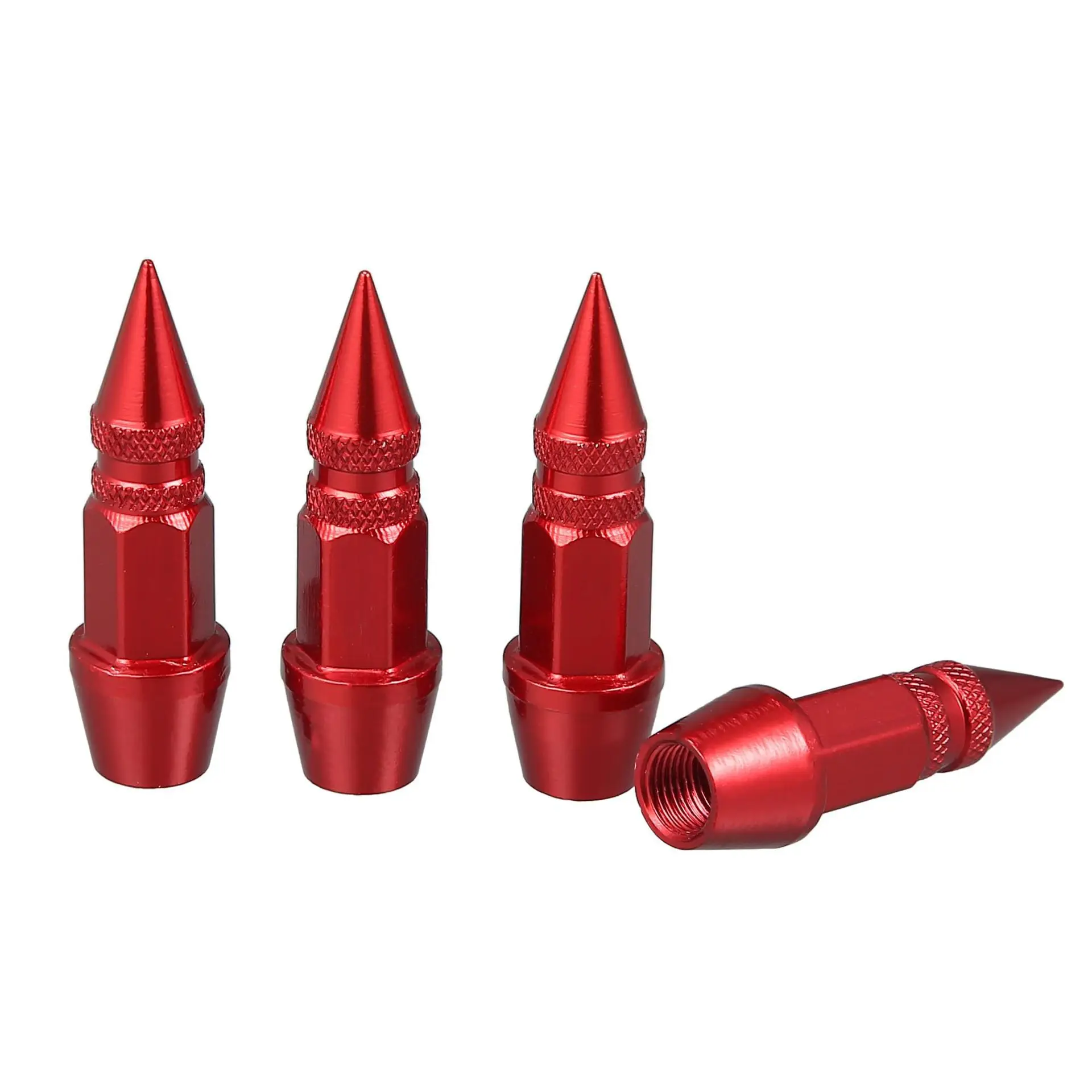 4 Pcs of aluminum alloy car tires, bullet valve caps, sealing covers, waterproof and dustproof, personalized modified valves