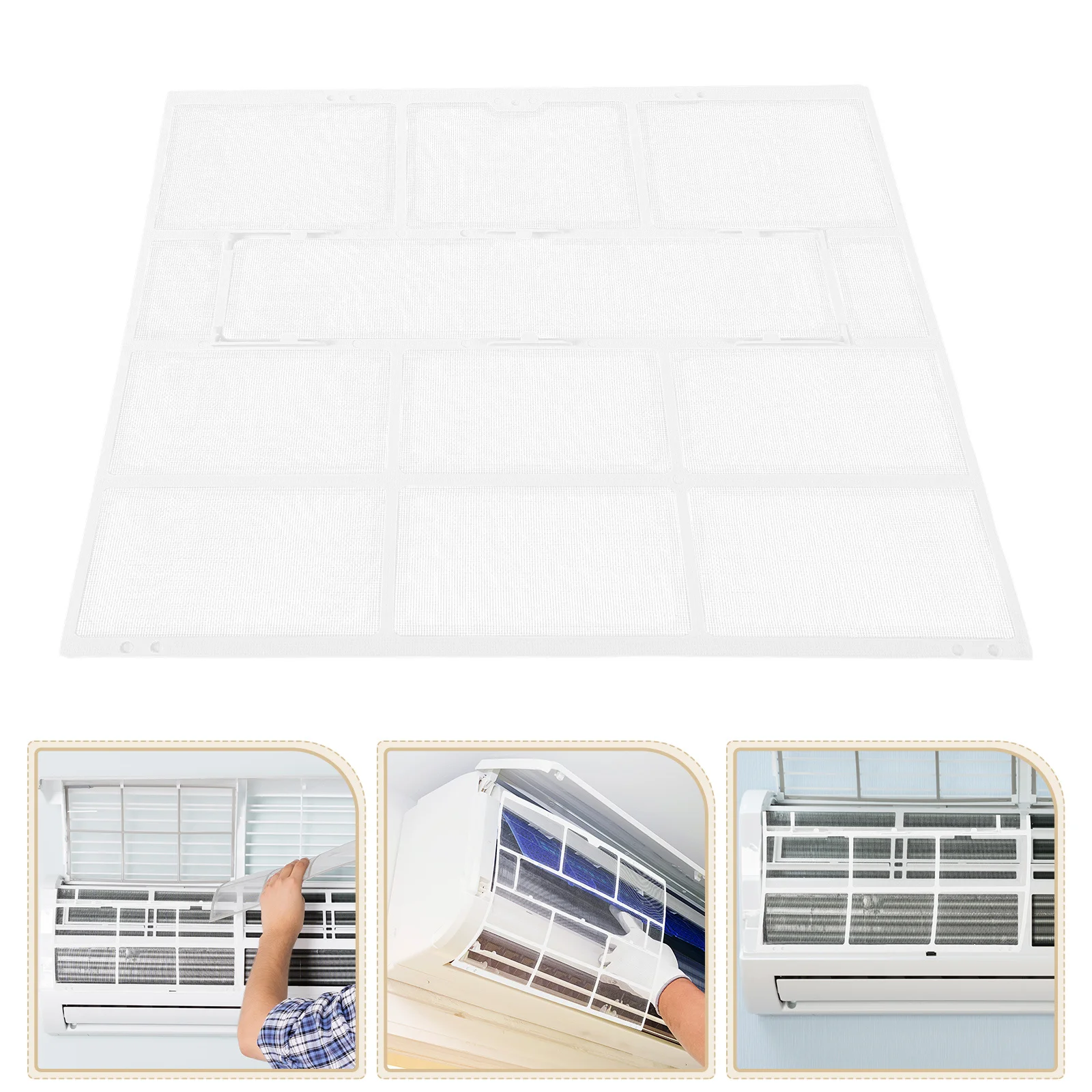 

1pcs Conditioner Filter Replacement High Efficiency Mesh For Easy Cleaning Breathable Material Indoor Home Use Air Conditioning