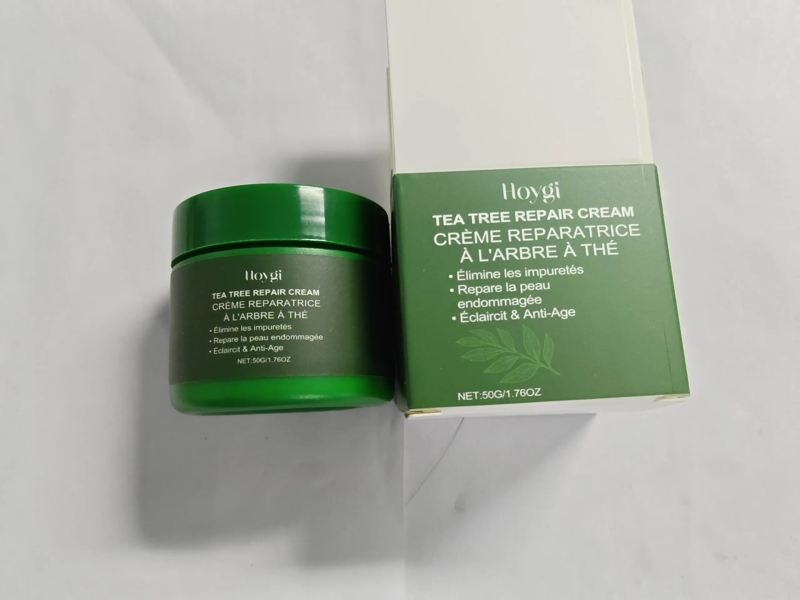 ホイギ ティーツリー フェイシャルクリーム - ニキビができやすい、脂性肌のためのディープピュリファイング、ブライトニング＆リバイタライジング モイスチャライザー、スキンケアトリートメント