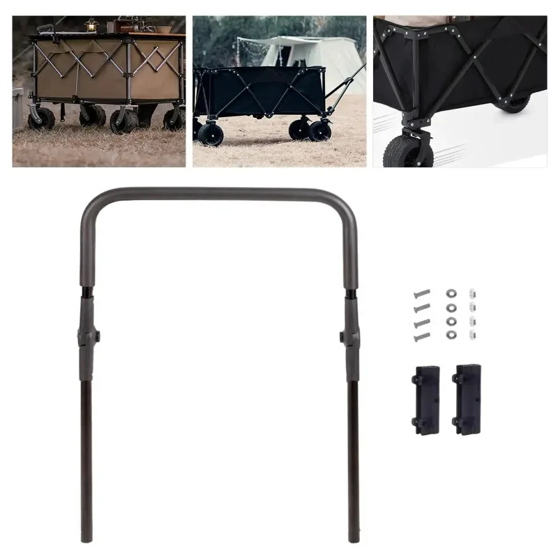 Outdoor Camping Cart Campsite Trailer,Foldable Picnic Cart, Children's Cart, Detachable and Easy To Install Push Rod Accessories