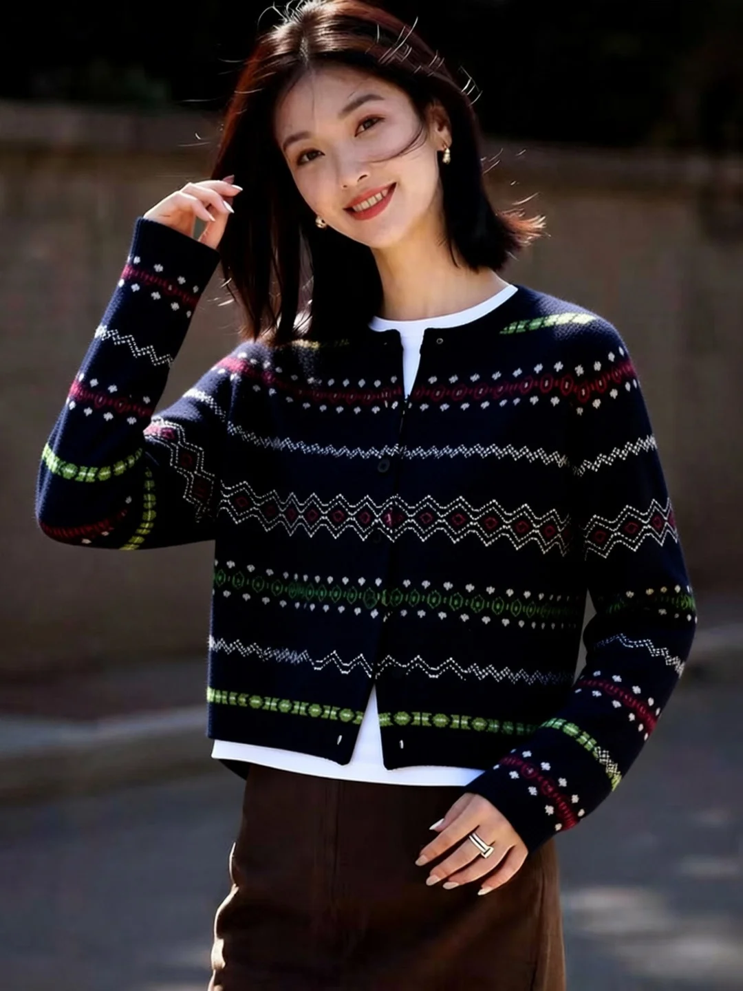 

Spring 2026 Women's Long Sve Knitted Cardigan Casual Ethnic Tassel Design Breathable Comfortable Korean Sle Commute Wind